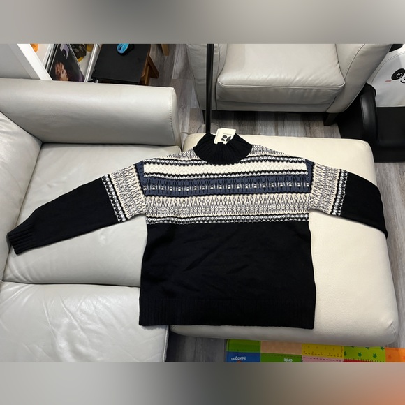 NWT - Frank & Oak Lambswool Fair Isle Mockneck Women’s Sweater - Size S, L - Picture 6 of 12